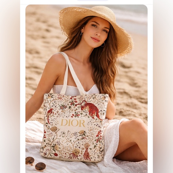 Dior Tiger Cream and Red NEW Limited Ed Tote Bag - Picture 2 of 2